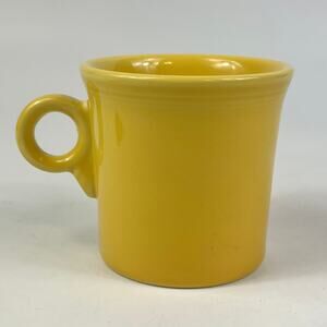 Fiesta Mug Sunflower Yellow Ring Loop O Handle Homer Laughlin USA 2001–2010